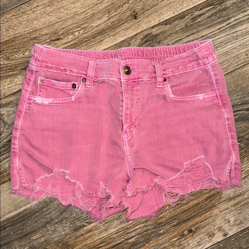 Aerie Pink Denim Shorts